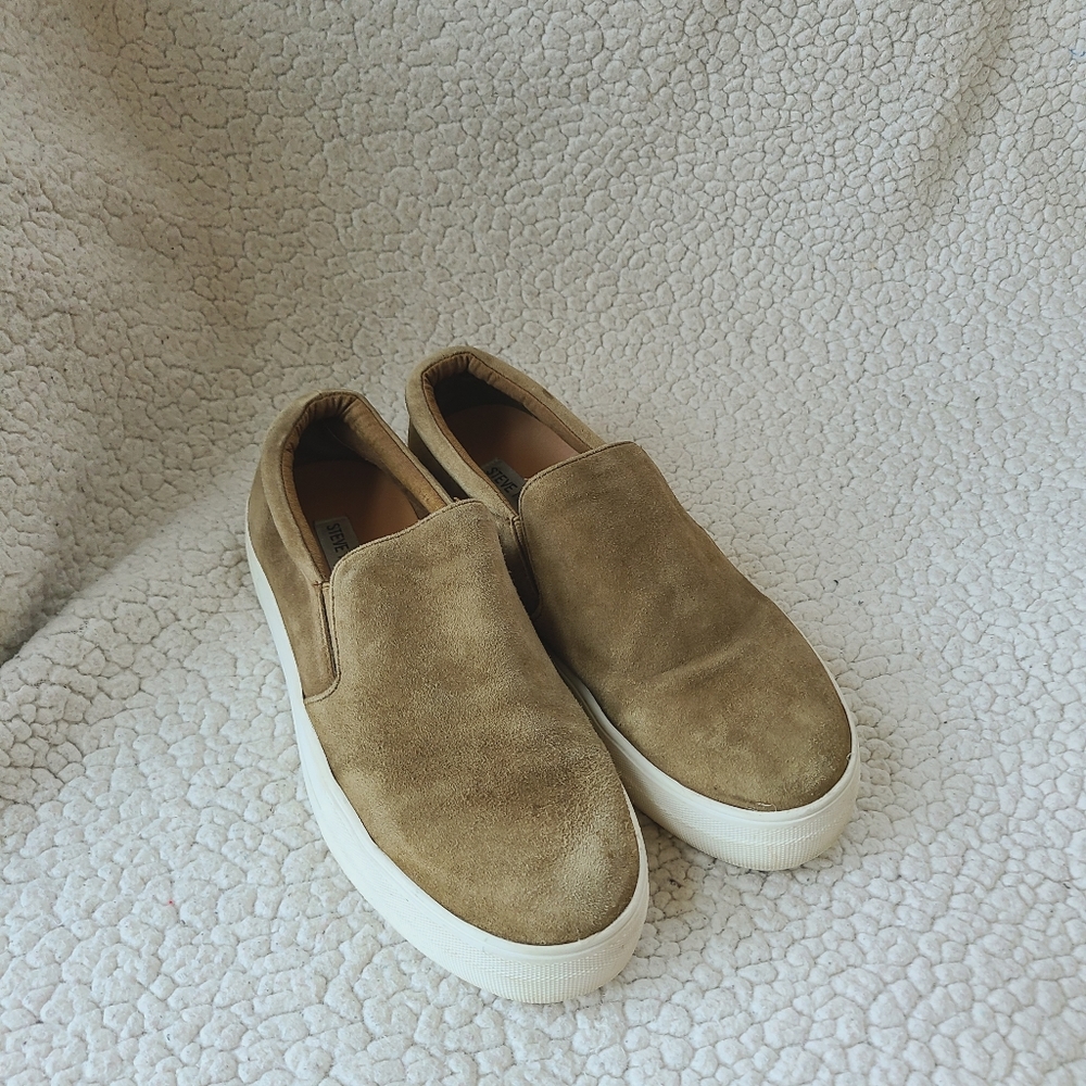 Steve Madden - Gills - slip on olive green/brown shoes